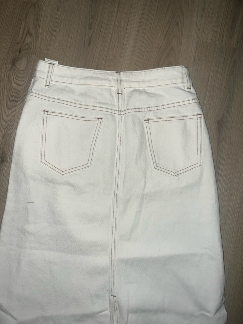 SHEIN Midi Denim Skirt Size L | Back Slit Classic Jean Skirt | 100% Cotton - Picture 14 of 16